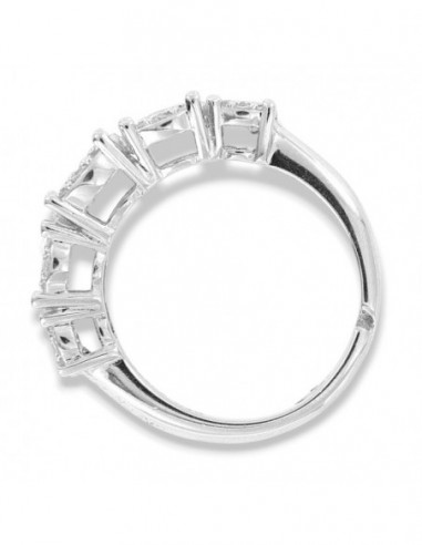 Anello Argento Rodiato Riviera Magic Degradè [c8ec34cc]