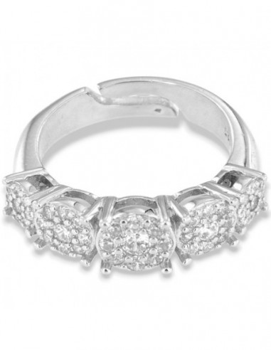 Anello Argento Rodiato Riviera Magic Degradè [11ca77c1]