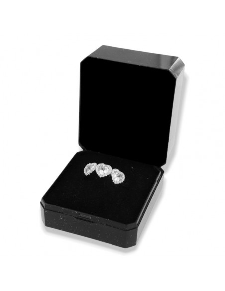 Anello Argento Rodiato Trilogy Cuore Bianco [7ec725fb]