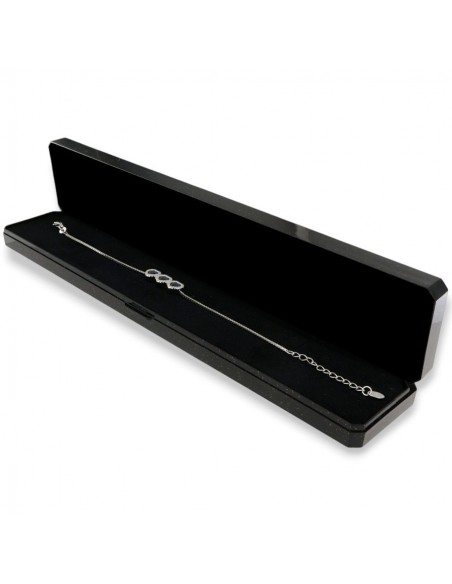 Bracciale Argento Rodiato Cuori Blu [13a78845]