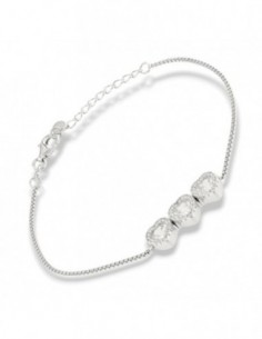 Bracciale Argento Rodiato Cuori Bianchi [bae5bc83]