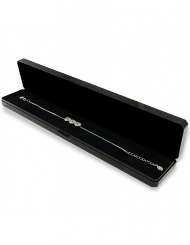 Bracciale Argento Rodiato Cuori Bianchi [86e08340]