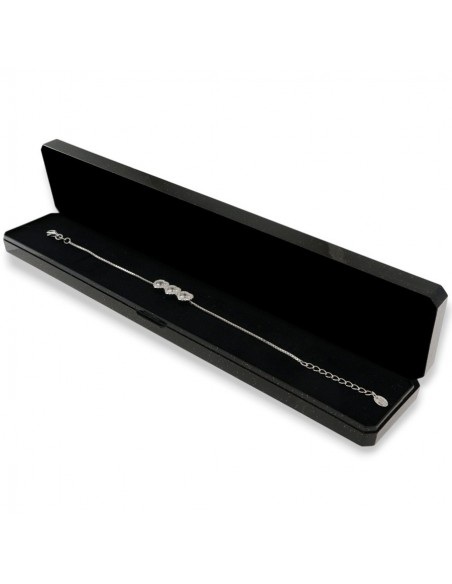 Bracciale Argento Rodiato Cuori Bianchi [86e08340]