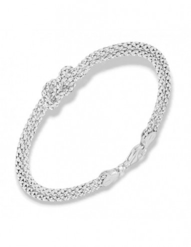 Bracciale Argento Rodiato Nodo Centrale Grande [dff3d48c]