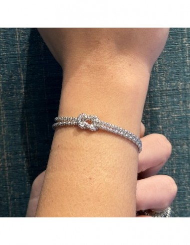 Bracciale Argento Rodiato Nodo Centrale Grande [4e91b937]