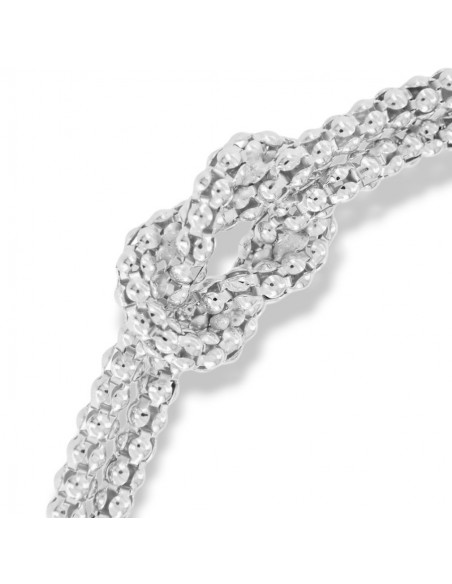 Bracciale Argento Rodiato Nodo Centrale Grande [ea9d0976]