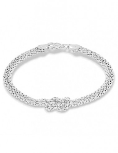 Bracciale Argento Rodiato Nodo Centrale Grande [efcd4e68]