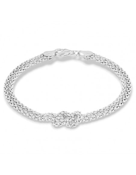 Bracciale Argento Rodiato Nodo Centrale Grande [efcd4e68]
