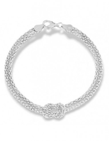 Bracciale Argento Rodiato Nodo Centrale Grande [58d08f6c]