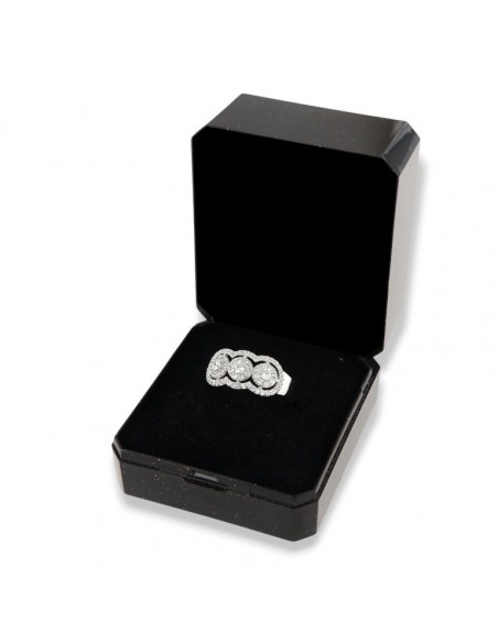 Anello Argento Rodiato Trilogy Corona Zirconi Bianchi [0e9d0b46]