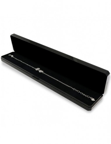 Bracciale Argento Rodiato Catena Bambina Cuore Zirconi Bianchi [0e0864b3]