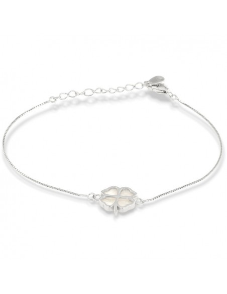 Bracciale Argento Rodiato Quadrifoglio Madre Perla [06d3e109]