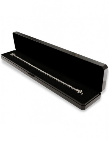 Bracciale Argento Tennis Zirconi Rettangolari Bianchi [b64616ea]