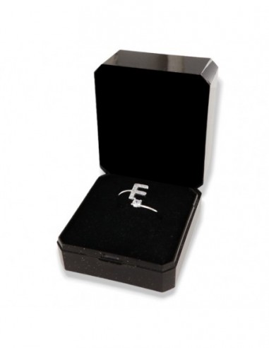 Anello Argento Rodiato Lettera F Punto Luce [75674680]