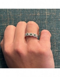 Anello Argento Rodiato Riviera Magic 5 Pietre [48835948] 2