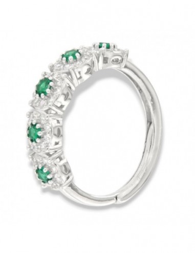 Anello Argento Rodiato Riviera Magic 5 Pietre [af3ef6c6]