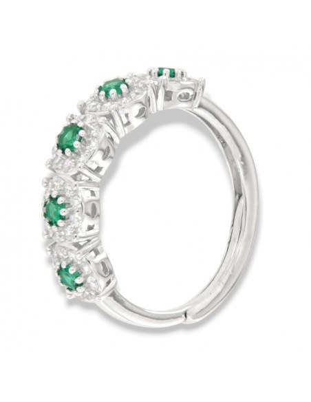 Anello Argento Rodiato Riviera Magic 5 Pietre [af3ef6c6]