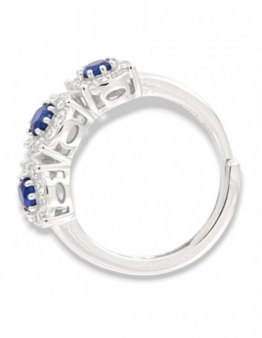 Anello Argento Rodiato Trilogy Magic Zirconi Blu [7c14eb48]