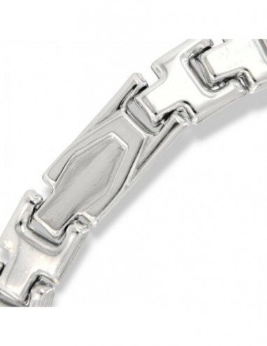 Bracciale Argento Rodiato Piastre Unite [f9def200]