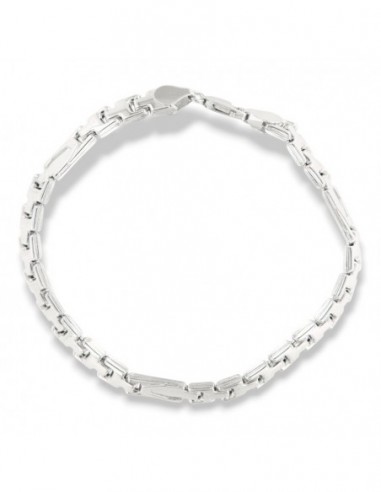 Bracciale Argento Rodiato Piastre Unite [4b93741a]