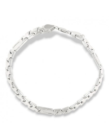 Bracciale Argento Rodiato Piastre Unite [4b93741a]