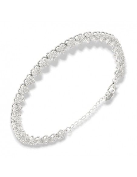 Bracciale Argento Rodiato Cuori Zirconi Bianchi [f7a068b3]