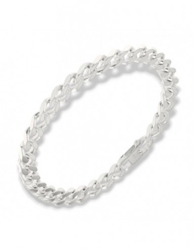 Bracciale Argento Rodiato Grumetta 7MM [cc1887ab]