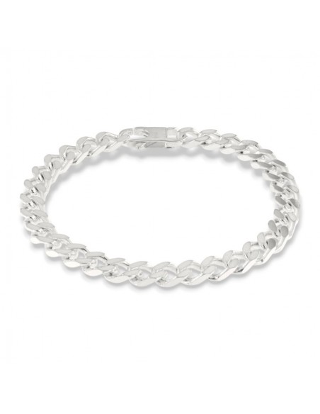 Bracciale Argento Rodiato Grumetta 7MM [6d08e5e1]