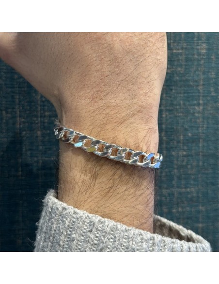 Bracciale Argento Rodiato Grumetta 8MM [ba318fbb]