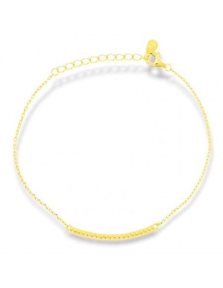 Bracciale Argento Dorato Tennis + Catena Zirconi Bianchi [e7189263]