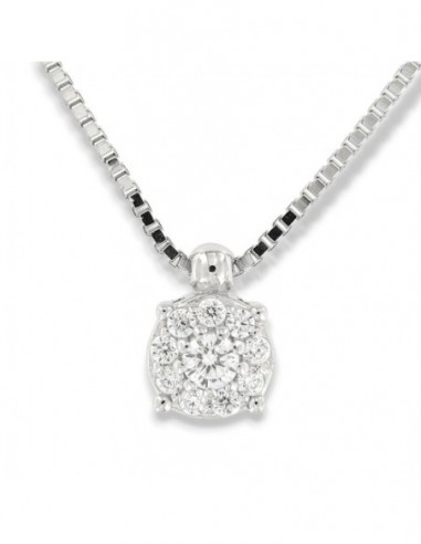 Collana Argento Rodiato Punto Luce Magic 3MM Corona Di Zirconi Bianchi [ea4345b3]