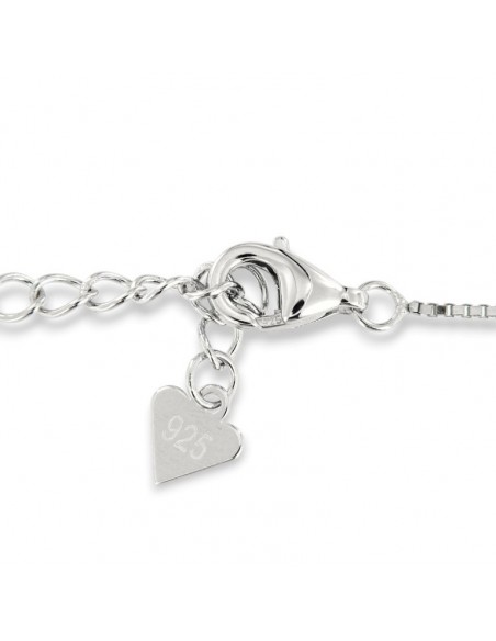 Collana Argento Rodiato Punto Luce Magic 3MM Corona Di Zirconi Bianchi [580ec3a9]