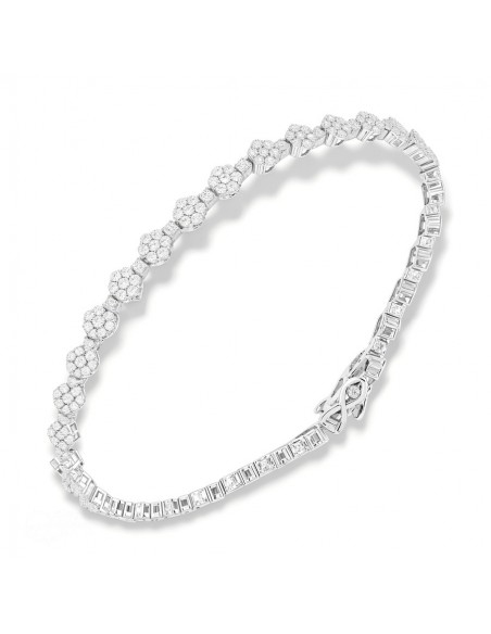 Bracciale Argento Rodiato Tennis Zirconi Bianchi Magic [634e1b97]