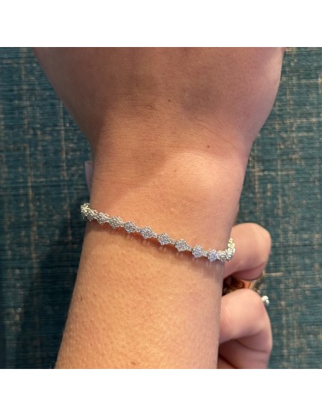 Bracciale Argento Rodiato Tennis Zirconi Bianchi Magic [eb2a4342]