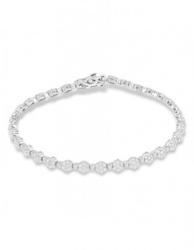 Bracciale Argento Rodiato Tennis Zirconi Bianchi Magic [ee7a045c]