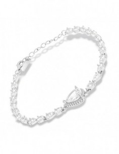 Bracciale Argento Rodiato Goccia Zirconi Bianchi [ce88e52e]