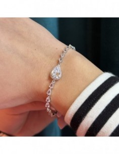 Bracciale Argento Rodiato Goccia Zirconi Bianchi [ce88e52e] 2