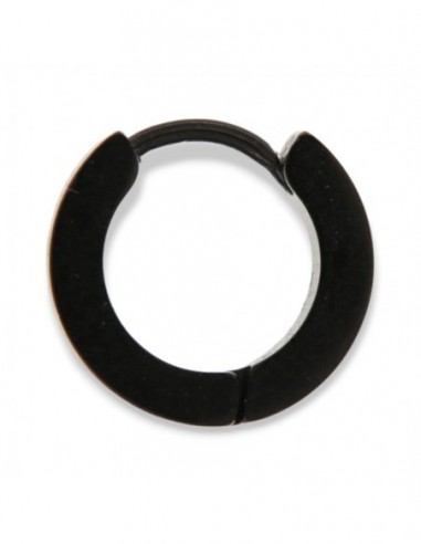 Orecchino Acciaio Nero Smaltato Strisce Oblique [622c97cc]