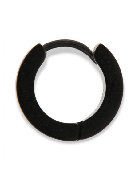 Orecchino Acciaio Nero Smaltato Strisce Oblique [622c97cc]