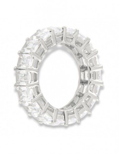 Anello Argento Rodiato Eternity Zirconi Bianchi Grandi [9bd459f2]