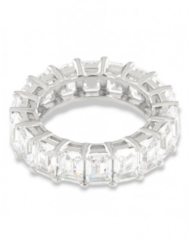 Anello Argento Rodiato Eternity Zirconi Bianchi Grandi [f5efdbfb]