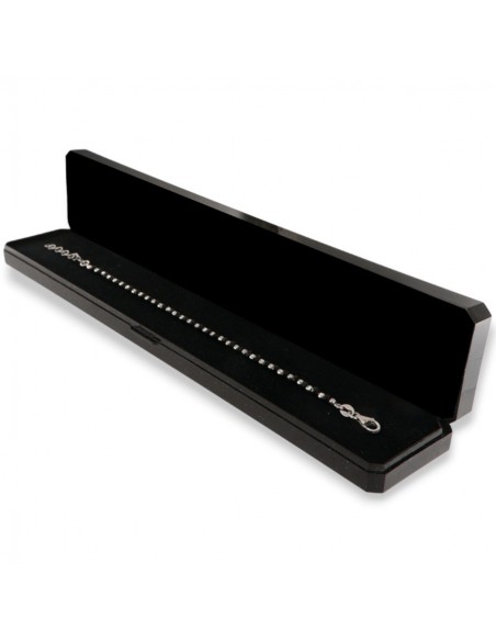 Bracciale Argento Rodiato Sfere Sfaccettate Nere [99381998]