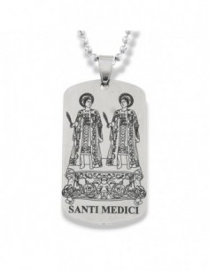 Collana Acciaio Piastra Santi Medici [a1d6b761] 2