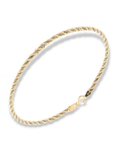 Bracciale Oro Giallo Maglia Rope Veneziana Intrecciata 1,85 Grammi [9af8706a]