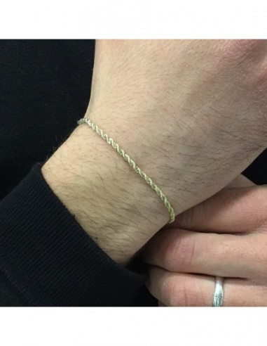 Bracciale Oro Giallo Maglia Rope Veneziana Intrecciata 1,85 Grammi [db9d199d]
