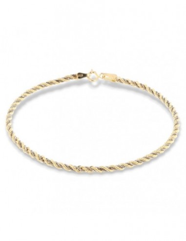 Bracciale Oro Giallo Maglia Rope Veneziana Intrecciata 1,85 Grammi [69d09f87]