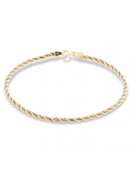 Bracciale Oro Giallo Maglia Rope Veneziana Intrecciata 1,85 Grammi [69d09f87]
