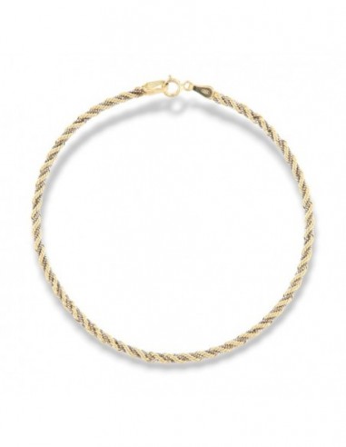Bracciale Oro Giallo Maglia Rope Veneziana Intrecciata 1,85 Grammi [decd5e83]