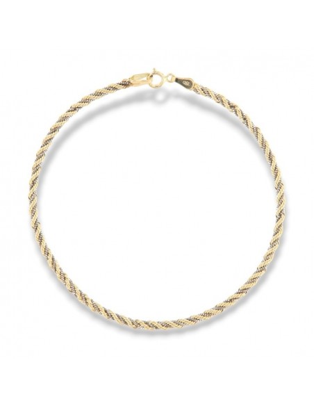 Bracciale Oro Giallo Maglia Rope Veneziana Intrecciata 1,85 Grammi [decd5e83]