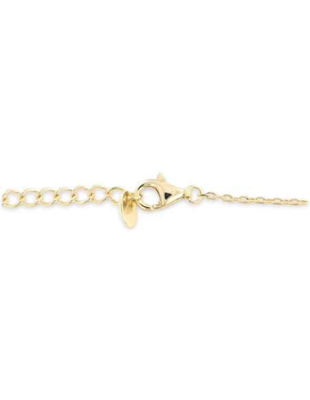 Collana Argento Dorato Cuore Pavettato Zirconi Bianchi [a8e54238]